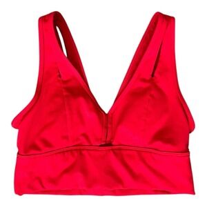 ALO YOGA Longline United Sports Bra Women's Size Small Scarlet Red Premium EUC
